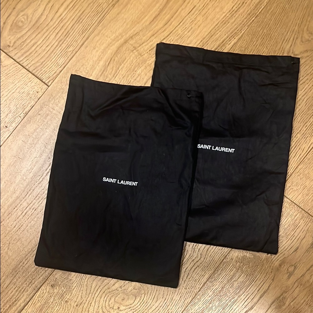 Saint Laurent Black Logo Dust Bags (Set of 2) for shoes